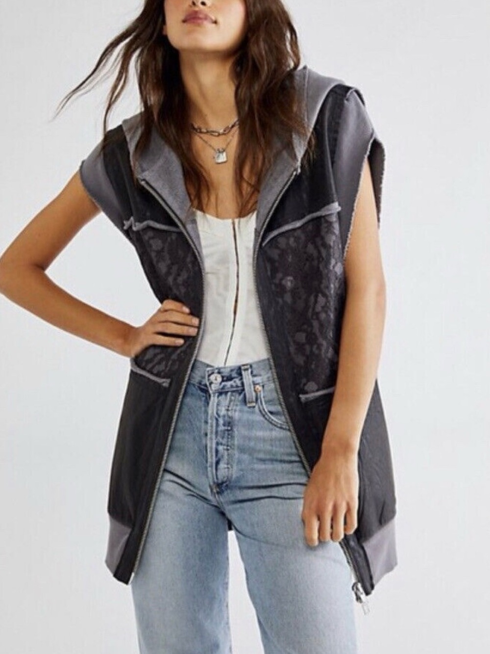 Free People Rat Pack Hooded Vest